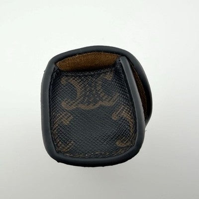 CELINE TRIOMPHE CANVAS RING CASE BLACK JEWELRY STORAGE BOX WITH BOX DUST BAG