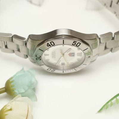 TAG HEUER AQUARACER WAB1111 QUARTZ SILVER DIAL 300M DIVER SS MEN'S WATCH 39MM