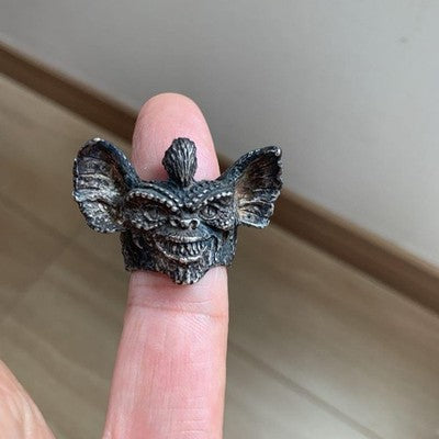 CRAZY PIG GREMLIN RING SILVER 925 VINTAGE DISCONTINUED SIZE JP 18-19 /W BOX