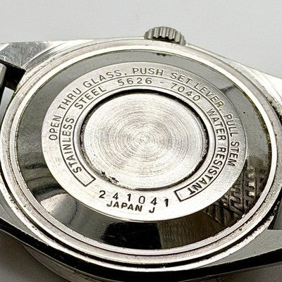 KING SEIKO 5626-7040 CHRONOMETER DAY-DATE AUTOMATIC HI-BEAT WATCH SS SILVER
