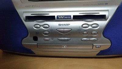 SHARP MD-F200 MD/CD SYSTEM MD STUDIO CASSETTE FM AM BLUE AC100V 50/60HZ 44W