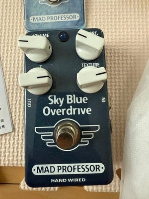 MAD PROFESSOR SKY BLUE OVERDRIVE HW HAND WIRED GUITAR PEDAL TESTED FROM JAPAN