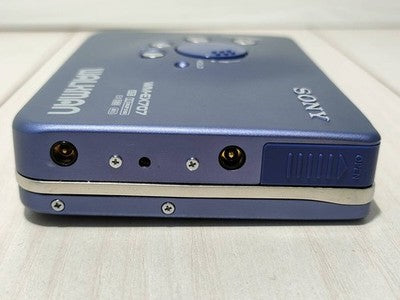 Sony WM-EX707 Cassette Player Blue Excellent /w Remote Charger Battery From JPN