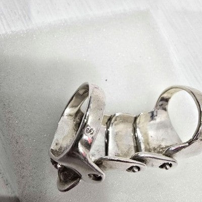 VIVIENNE WESTWOOD ARMOR RING SV925 SILVER SIZE S EARLY MODEL FROM JAPAN