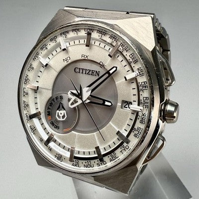 CITIZEN SATELLITE WAVE F100 T021085 ECO DRIVE TITANIUM RADIO CONTROLLED WATCH