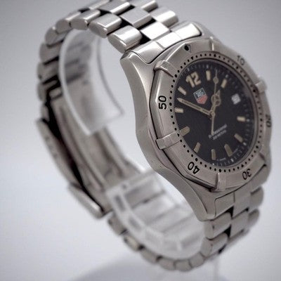 TAG HEUER WK1110 PROFESSIONAL MEN'S WATCH BLACK DIAL STAINLESS STEEL QUARTZ 38MM