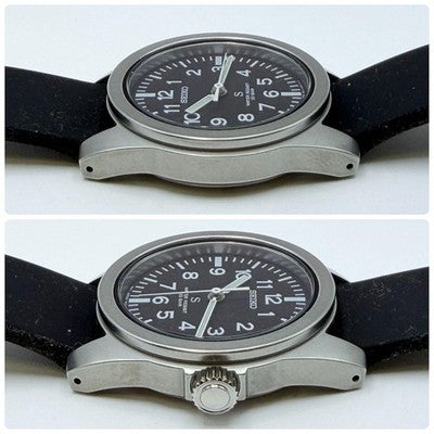 SEIKO NANO UNIVERSE SUS REISSUE SCXP155 BLACK MILITARY QUARTZ LIMITED WATCH