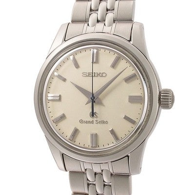 SEIKO GRAND SEIKO SBGW005 9S54-0030 37MM IVORY DIAL MANUAL WIND SS WATCH
