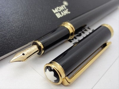 Montblanc Noblesse Oblige No15130 Fountain Pen Black Gold Near Unused /w Box