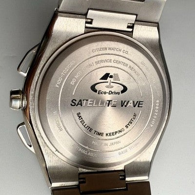 CITIZEN SATELLITE WAVE F100 T021085 ECO DRIVE TITANIUM RADIO CONTROLLED WATCH