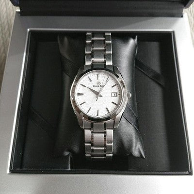 GRAND SEIKO SBGX267 MEN'S WRISTWATCH TITANIUM QUARTZ SILVER ROUND FACE JAPANMADE
