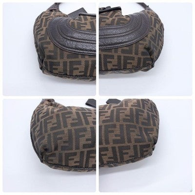 FENDI SPY BAG ZUCCA PATTERN HOBO SHOULDER BAG VINTAGE Y2K LEATHER