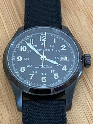 HAMILTON KHAKI FIELD H705850 AUTOMATIC MEN'S WATCH BLACK DIAL 40MM SWISS MADE