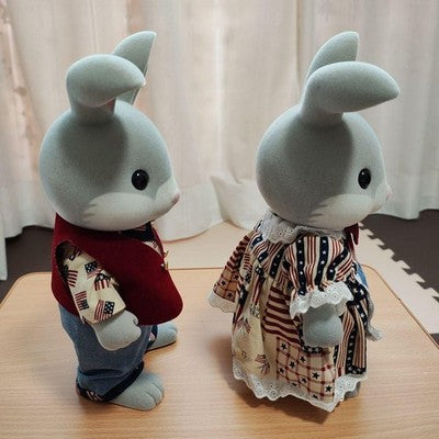 SYLVANIAN FAMILIES 15TH ANNIVERSARY HAPPY COTTON RABBIT SET FIGURE EPOCH JP