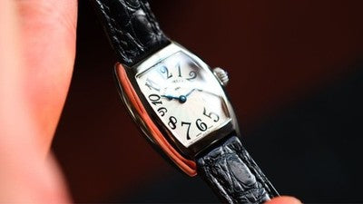 FRANCK MULLER GENEVE 2502QZ QUARTZ WATCH SILVER DIAL SS LEATHER LADIES BOX