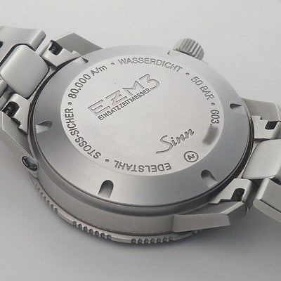 SINN EZM3 603.EZM-3 STAINLESS STEEL BLACK 41MM MEN'S AUTOMATIC WATCH AUTHENTIC
