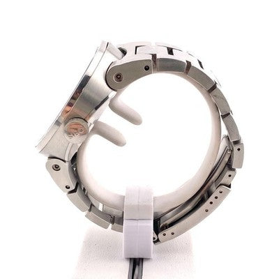 ORIS 7595 AUTOMATIC ANALOG WATCH BLACK DIAL NAVY BEZEL STAINLESS STEEL MEN'S
