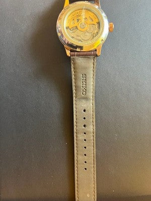 SEIKO PRESAGE SARY132 4R57 AUTOMATIC DATE MEN'S WATCH BROWN LEATHER NO BOX