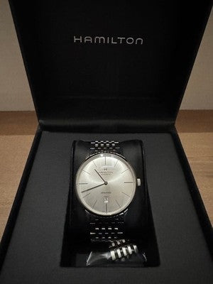 HAMILTON AMERICAN CLASSIC INTRA-MATIC H38755151 H387550 38MM SILVER STEEL WATCH