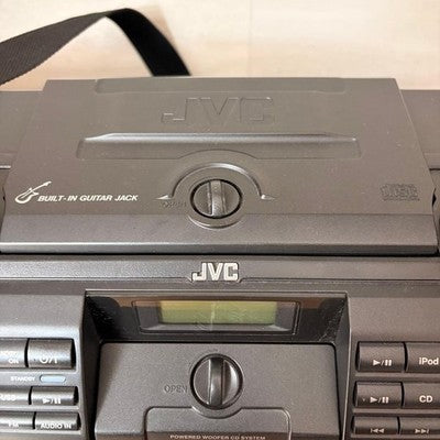 JVC RV-NB70-B PORTABLE CD BOOMBOX WOOFER SPEAKER 2012 TESTED WORKING WITH AC
