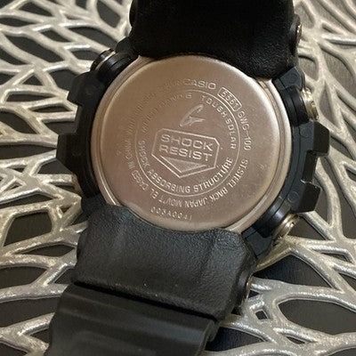 CASIO G-SHOCK BLACK MEN'S WATCH GWG-100-1AJF W/BOX TESTED JAPAN USED F/S
