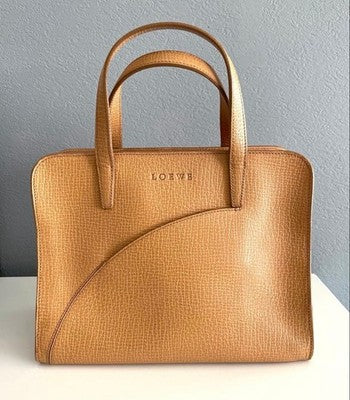 LOEWE HOMENAJE A GAUDI 2002 LIMITED EDITION VINTAGE HANDBAG BEIGE LEATHER