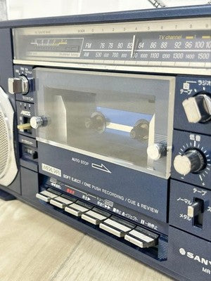 SANYO BOOMBOX MR-V8 SHOWA RETRO RADIO CASSETTE PLAYER WITH ORIGINAL BOX