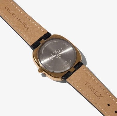 TIMEX X NOAH OVAL MOON PHASE WATCH GOLD BLACK LEATHER CUSTOM LIMITED NEW W/BOX