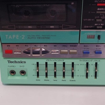 TECHNICS SA-K4W STEREO DOUBLE CASSETTE RECEIVER SB-F36 SPEAKER AC100V 50/60HZ