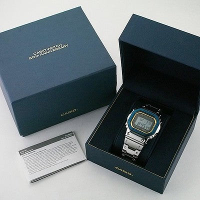 CASIO G SHOCK GMWB5000SS 2JR 50TH ANNIVERSARY FULL METAL SOLAR DIGITAL WATCH MEN