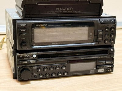 KENWOOD KDC-909 KGC-717 KAC-521 CAR AUDIO DECK CHANGER AMP SET WORKING