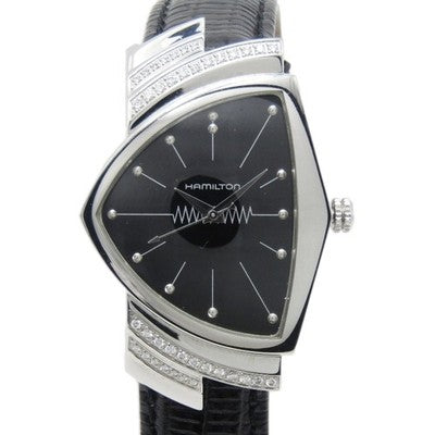 HAMILTON H244610 VENTURA DIAMOND 0.305CT QUARTZ WATCH 38 DIAMONDS WITH BOX RARE