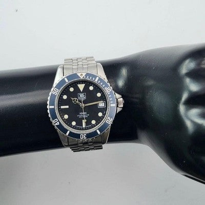 TAG HEUER 1000 PROFESSIONAL 980.013 BLACK DIAL QUARTZ MEN'S WATCH 38MM VINTAGE