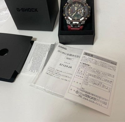 CASIO G-SHOCK MUDMASTER GWG-B1000-1A4JF TOUGH SOLAR DIGITAL ANALOG RED WATCH