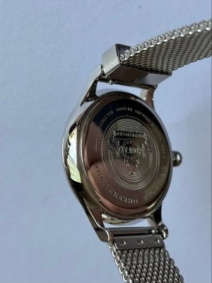 DUFA WEIMAR GMT DF-9006 QUARTZ WATCH MADE IN GERMANY GRAY DIAL GOOD CONDITION