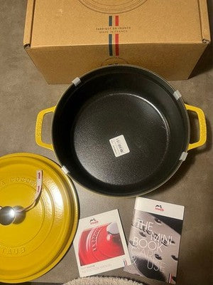 STAUB SHALLOW COCOTTE RONDE ROUND 26CM CITRON RARE NEW JP