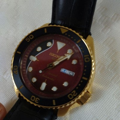 SEIKO SBSA160 LIMITED EDITION RED DIAL GOLD AUTOMATIC 4R36 JAPAN RARE WATCH