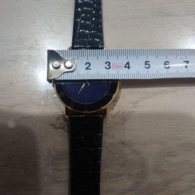 JUNGHANS MEN'S WRISTWATCH ROUND FACE LEATHER BELT STAINLESS STEEL CASE AS IS
