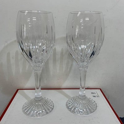 BACCARAT PAIR WINE GLASS JUPITER SET OF 2 EXCELLENT++++