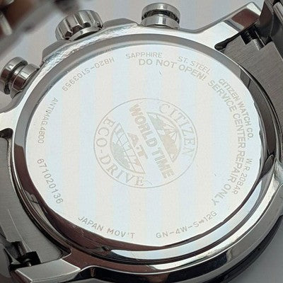 CITIZEN ATTESA H820-S103959 ECO DRIVE RADIO CONTROLLED WORLD TIME WATCH USED