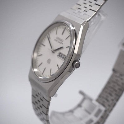 SEIKO KING QUARTZ TWIN QUARTZ 9443-7000 WHITE DIAL MENS WATCH JDM VINTAGE 1980