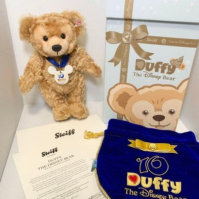 STEIFF DUFFY DISNEYSEA 10TH ANNIVERSARY LIMITED 2500 EDITION TEDDY BEAR