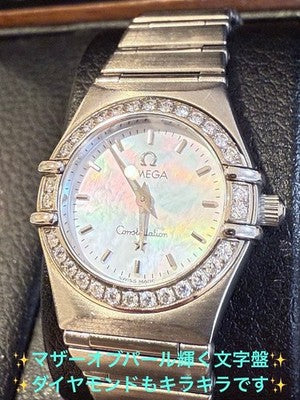 OMEGA CONSTELLATION MINI 1466.71 DIAMOND BEZEL MOP DIAL SS WATCH EXCELLENT JP
