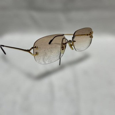 CARTIER GOLD BROWN SUNGLASSES AUTHENTIC VINTAGE MENS FASHION MADE IN FRANCE