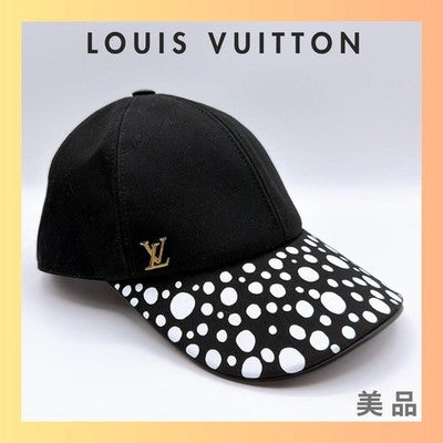 LOUIS VUITTON YAYOI KUSAMA CAP M7069L INFINITY DOT BLACK UNISEX RARE HAT