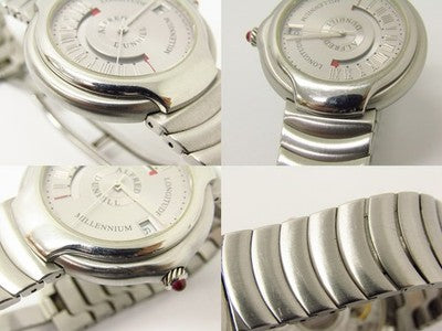 DUNHILL MILLENNIUM LONGITUDE BB8013 AUTOMATIC SILVER SS WRISTWATCH