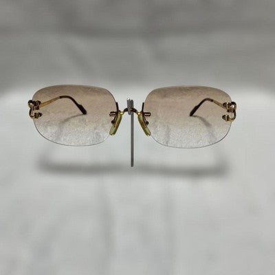 CARTIER GOLD BROWN SUNGLASSES AUTHENTIC VINTAGE MENS FASHION MADE IN FRANCE