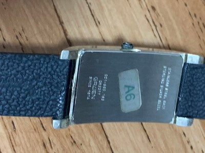 GRUEN CURVEX STERLING SILVER RECTANGULAR ART DECO QUARTZ SMALL SECOND WATCH