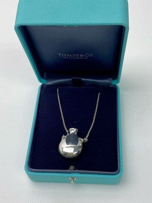 TIFFANY & CO ELSA PERETTI BOTTLE NECKLACE SV925 SILVER LONG CHAIN SPAIN BOX RARE