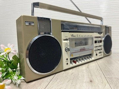 SANYO MR-V8MKII VINTAGE BOOMBOX FM AM STEREO RADIO CASSETTE PLAYER SERVICED
